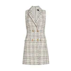 Alice + Olivia Women's Jordy Double Breasted Tweed Tuxedo Dress Size 2 NWOT